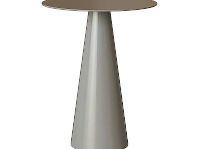 Sleek Modern Round Dining Table With Glossy Conical Stand For Elegant Home Dining Spaces 3d model