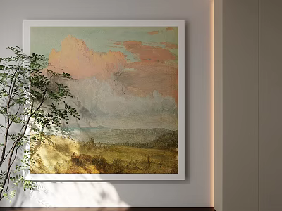 modern oil painting landscape painting abstract painting texture painting 3d model