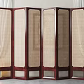 New Chinese-style screen partition 3d model