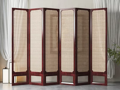 New Chinese-style screen partition 3d model
