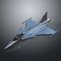 Sleek Fighter Jet Model With Metallic Finish Cockpit And Aerodynamic Wings