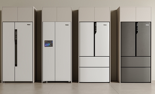 Modern Refrigerator Smart Refrigerator Double Door Refrigerator French Refrigerator Cabinet Refrigerator Freezer 3d model