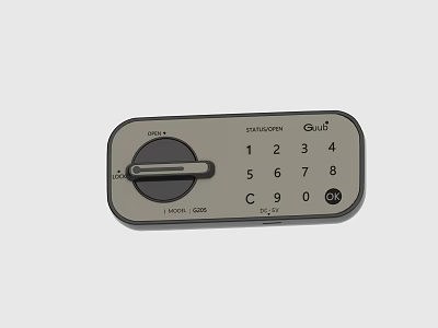 Starline Bull Electronic Keypad Lock With Unlock Lock Buttons And Dial 3d model