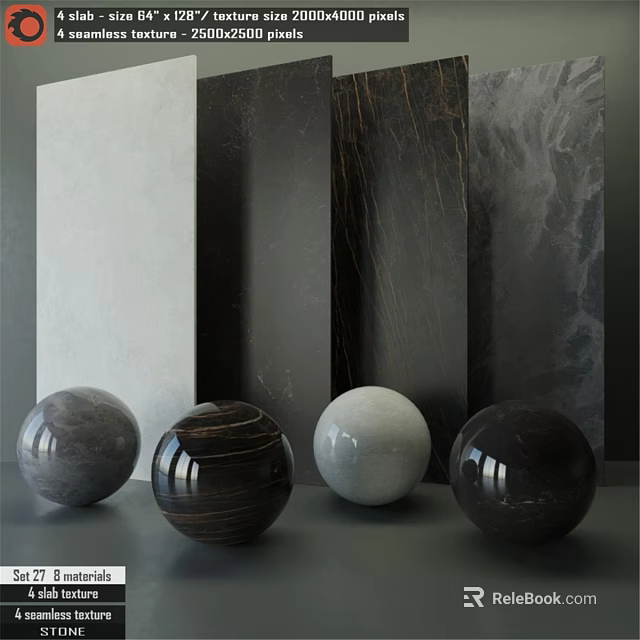 Modern Building Components Featuring Material Panels And Colored Textured Spheres 3d model 