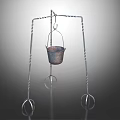 Sturdy Metal Frame Commercial Equipment With Hanging Bucket And Circular Rings