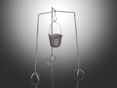 Modern Tripod Camping Cooking Tripod Cooking Tripod 3d model