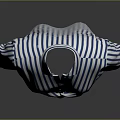 Blue And White Striped Collared Shirt Dress With Three Quarter Sleeves Classic Design