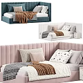 Modern Bed Designs With Pink And Blue Headboards Pillows And Cozy Blankets