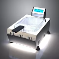 Stainless Steel Electronic Laboratory Appliance With Digital Display And Transparent Top
