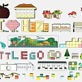 Modern Lego Sculpture Lego Architecture Lego Backwall Blocks Lego Sculpture 3d model