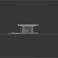 Metal Grid Structure On Concrete Platform With Support Base And Drainage Lines