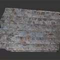 Wood Stone Decorative Material Sample with Stepped Structure Natural Texture and Color Tones