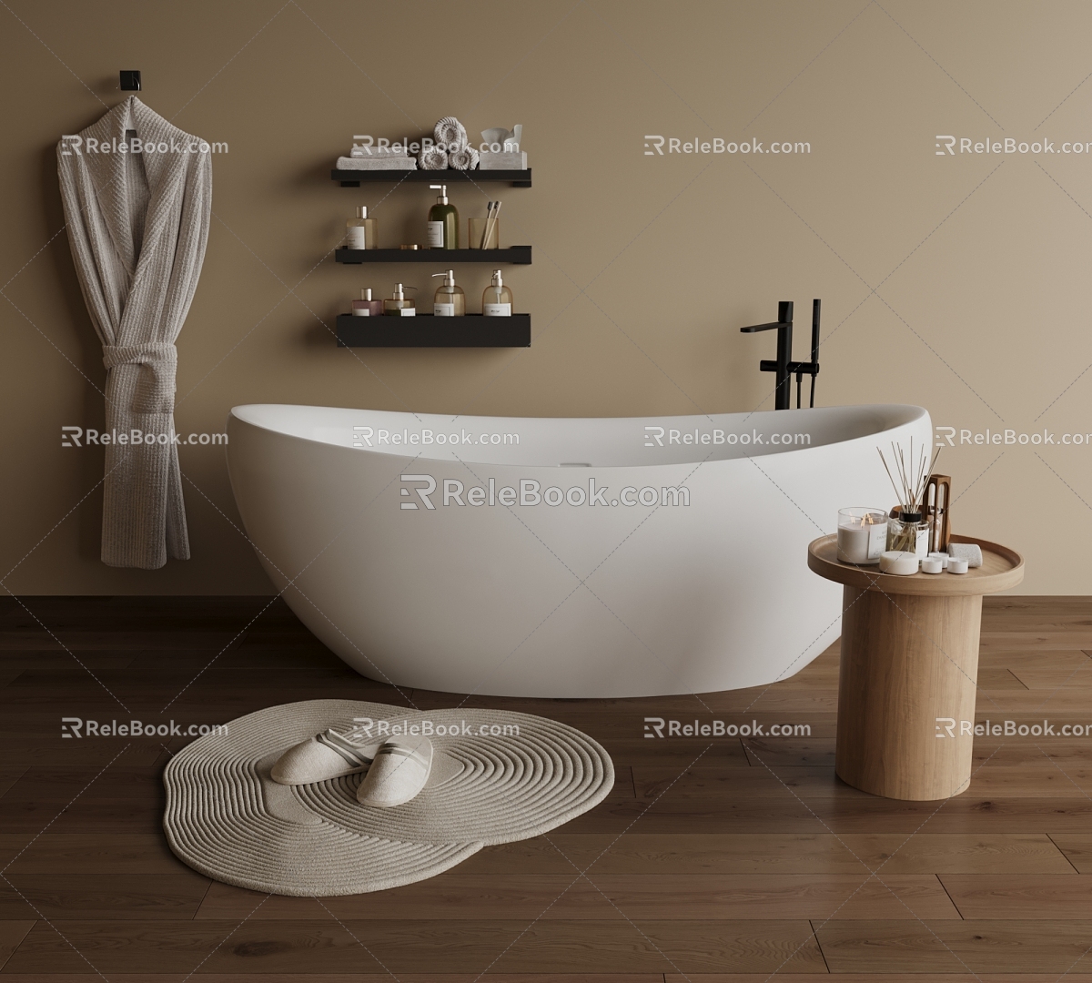 Bathtub Bathrobe 3d model