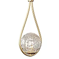 Elegant Pendant Lights with Golden Frames and Transparent Spherical Shades for Home Decor