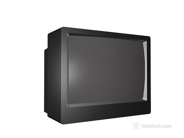 Black Flat Screen Television With Modern Sleek Design And Clear 3d model 