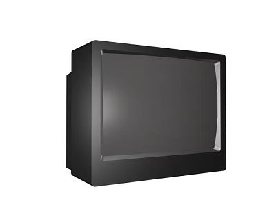 Black Flat Screen Television With Modern Sleek Design And Clear 3d model