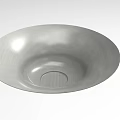 Modern Silver Metal Tableware Bowl With Smooth Surface And Shallow Design 3d model