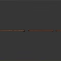 Red Metal Railings In Three Different Sizes On Dark Reflective Surface