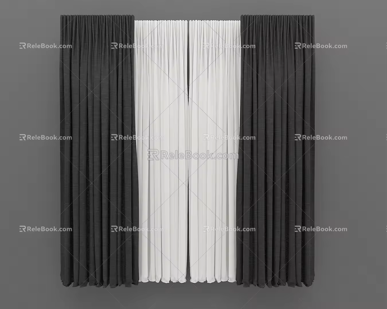 Modern Curtains 3d model