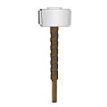Hardware Tool Hammer with Silver Head Brown Black Spiral Handle and Copper Base