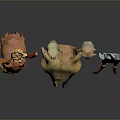 Various Colored Animal Skulls In Different Shapes On Dark Background With Reflections