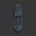 Modern Blue Water Vehicle With Two Engines Comfortable Seats And Open Structure Design