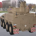 Boxer dog combat reconnaissance vehicle multi-purpose vehicle 8x 8 wheeled armored vehicle 3d model