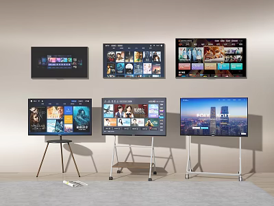Modern TV set TV stand TV screen display 3d model