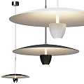 Modern Multiple Disc Shaped Pendant Lights With Suspended Cords And Metal Bases