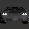High Performance Gray Sports Car with Sleek Design Striking Front and Polished Alloy Wheels