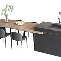 Modern Dining Table and Chair Combination 3d model