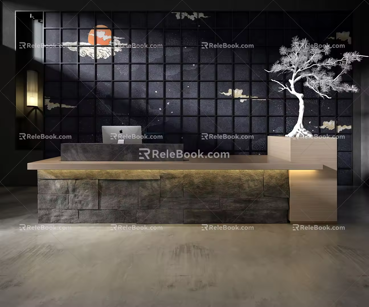 Modern reception desk Reception 3d model