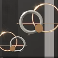 Modern Circular Wall Decor Illuminated LED Ring Design With Various Sizes And Gold Accents