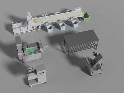 modern industrial equipment plant equipment 3d model