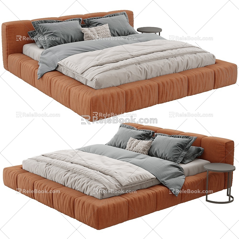 Letto-Silent Wind Double Bed 18 3d model