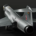 Military Fighter Jet In Gray With German Insignia And Markings