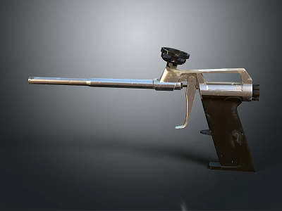 Professional Metal Spray Gun With Long Barrel Adjustable Knob And Ergonomic Handle 3d model