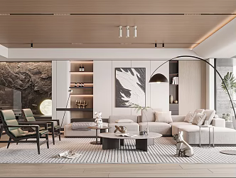 Modern Poliform living room 3d model