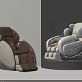 Modern Massage Chair With Brown And White Color Options For Comfortable Relaxation
