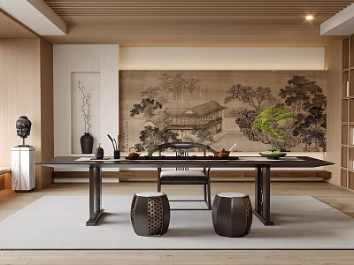 New Chinese Tea Room 3d model