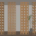 Silent partition hollow cement brick partition 3d model