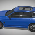 Blue BMW SUV With Sports Design High Performance Black Wheels And Grille