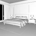 Modern Upholstered Double Bed With Cozy Bedding And Elegant Nightstands In Bright Comfortable Bedroom Interior