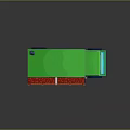 Green Mobile Food Truck Design With Red Roof Menu Board And Windows