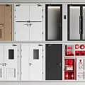 Double And Single Swing Doors In White Black Brown With Glass Panels And Vents
