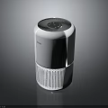 White Modern Air Purifier with Top Display Panel Grille Bottom and Sleek Design