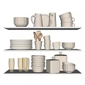 Modern Tableware Ornaments 3d model
