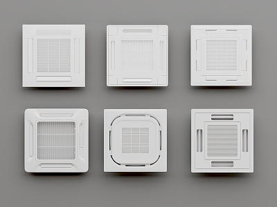 modern top suction central air conditioner 3d model