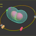 Transparent Heart Shaped Decorative Component With Pink Interior White Ring And Gold Pink Blue Beads