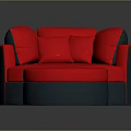 Modern Red Sectional Sofa With Multiple Plush Cushions And Stylish Living Room Design